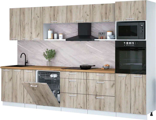 Кухонный гарнитур Интерлиния Мила Лайт 3.3-ПМ1-2