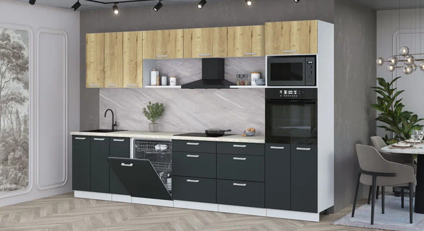 Кухонный гарнитур Интерлиния Мила Лайт 3.3-ПМ1-2 