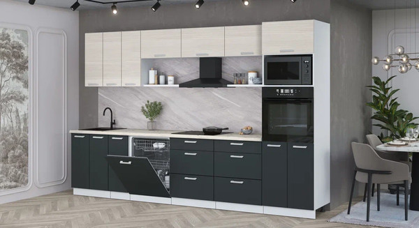 Кухонный гарнитур Интерлиния Мила Лайт 3.3-ПМ1-2 