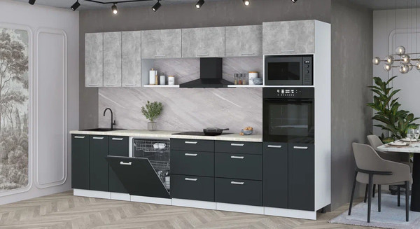 Кухонный гарнитур Интерлиния Мила Лайт 3.3-ПМ1-2 