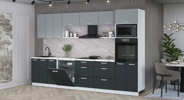 Кухонный гарнитур Интерлиния Мила Лайт 3.3-ПМ1-2 