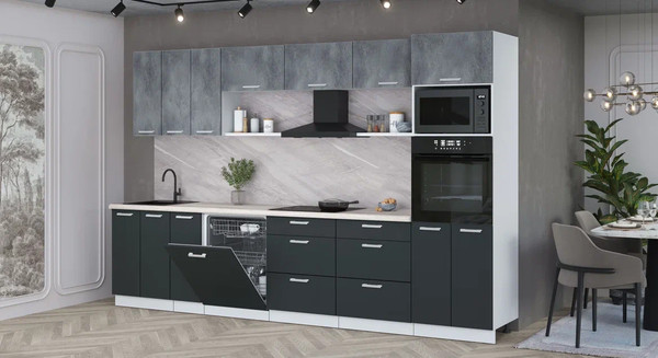 Кухонный гарнитур Интерлиния Мила Лайт 3.3-ПМ1-2 