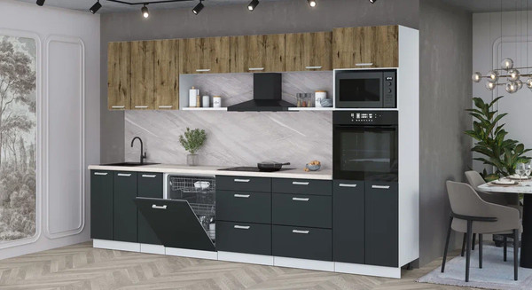 Кухонный гарнитур Интерлиния Мила Лайт 3.3-ПМ1-2 