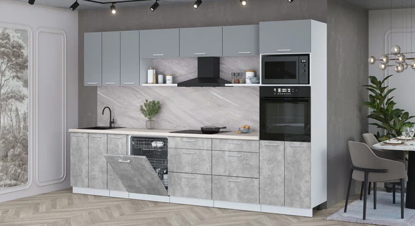 Кухонный гарнитур Интерлиния Мила Лайт 3.3-ПМ1-2 