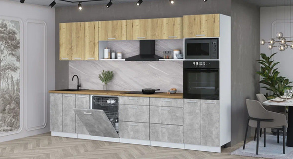 Кухонный гарнитур Интерлиния Мила Лайт 3.3-ПМ1-2 