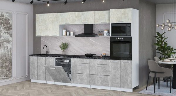 Кухонный гарнитур Интерлиния Мила Лайт 3.3-ПМ1-2 