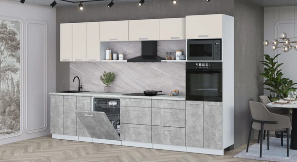 Кухонный гарнитур Интерлиния Мила Лайт 3.3-ПМ1-2 