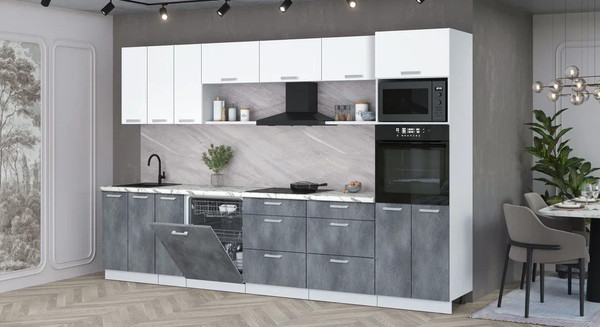 Кухонный гарнитур Интерлиния Мила Лайт 3.3-ПМ1-2 