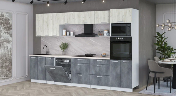 Кухонный гарнитур Интерлиния Мила Лайт 3.3-ПМ1-2 