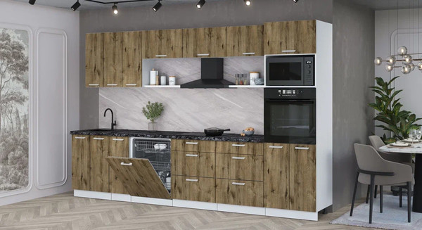 Кухонный гарнитур Интерлиния Мила Лайт 3.3-ПМ1-2 