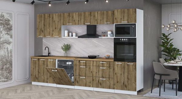 Кухонный гарнитур Интерлиния Мила Лайт 3.3-ПМ1-2 