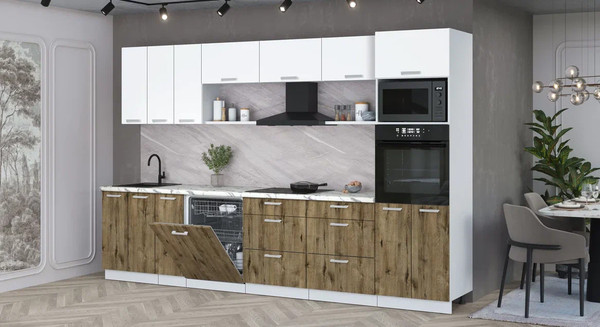 Кухонный гарнитур Интерлиния Мила Лайт 3.3-ПМ1-2 