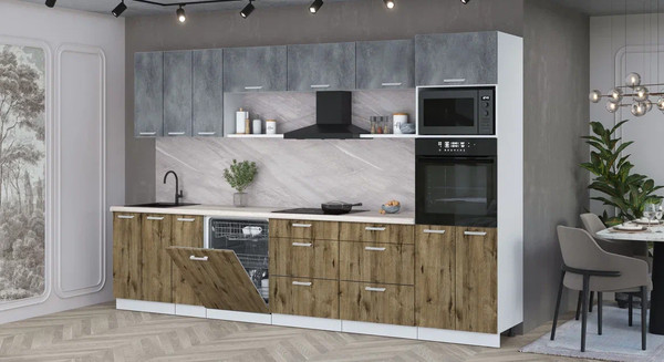 Кухонный гарнитур Интерлиния Мила Лайт 3.3-ПМ1-2 