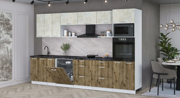 Кухонный гарнитур Интерлиния Мила Лайт 3.3-ПМ1-2 