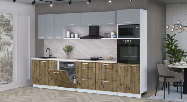 Кухонный гарнитур Интерлиния Мила Лайт 3.3-ПМ1-2 