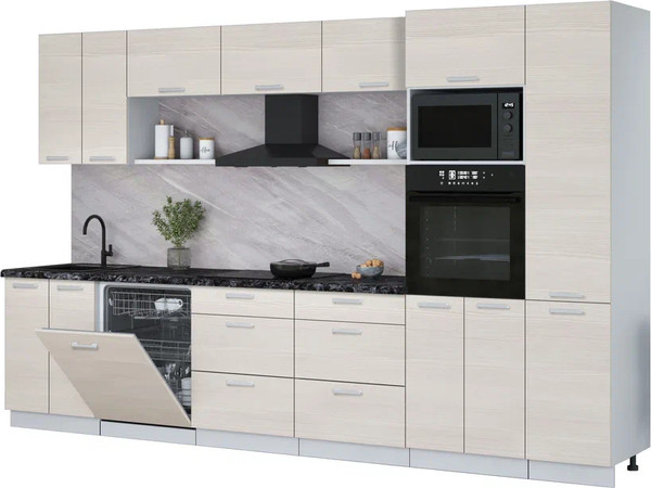 Кухонный гарнитур Интерлиния Мила Лайт 3.4-ПМ1  - фото