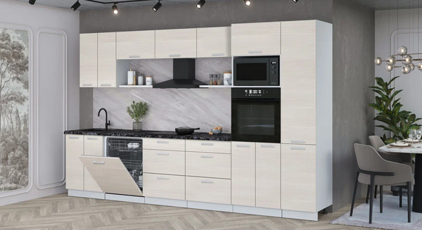 Кухонный гарнитур Интерлиния Мила Лайт 3.4-ПМ1 