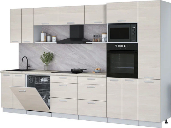 Кухонный гарнитур Интерлиния Мила Лайт 3.4-ПМ1  - фото