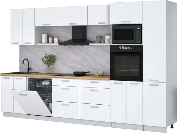 Кухонный гарнитур Интерлиния Мила Лайт 3.4-ПМ1  - фото