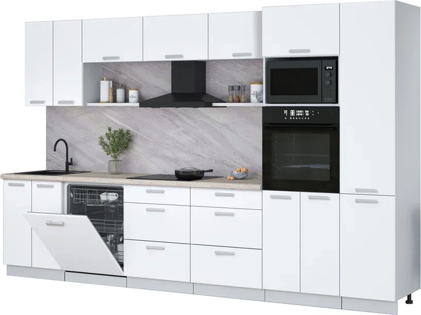 Кухонный гарнитур Интерлиния Мила Лайт 3.4-ПМ1  - фото