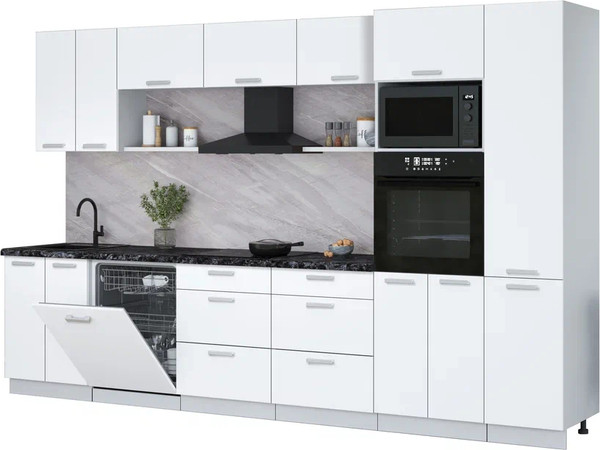 Кухонный гарнитур Интерлиния Мила Лайт 3.4-ПМ1  - фото