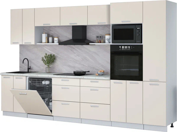 Кухонный гарнитур Интерлиния Мила Лайт 3.4-ПМ1  - фото