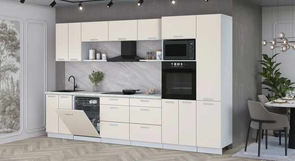 Кухонный гарнитур Интерлиния Мила Лайт 3.4-ПМ1 