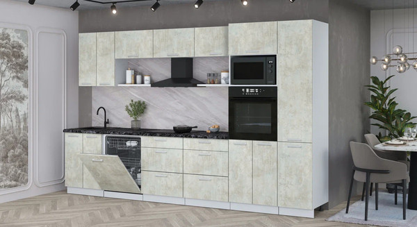 Кухонный гарнитур Интерлиния Мила Лайт 3.4-ПМ1 