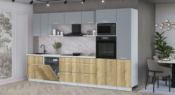 Кухонный гарнитур Интерлиния Мила Лайт 3.4-ПМ1 