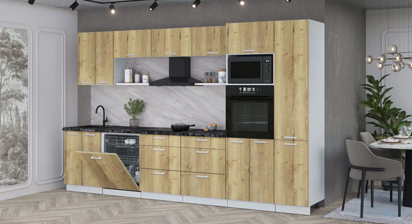 Кухонный гарнитур Интерлиния Мила Лайт 3.4-ПМ1 