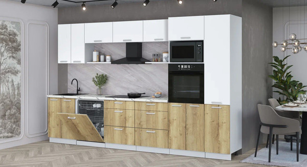 Кухонный гарнитур Интерлиния Мила Лайт 3.4-ПМ1 