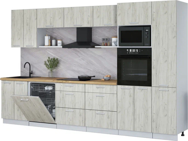 Кухонный гарнитур Интерлиния Мила Лайт 3.4-ПМ1 - фото