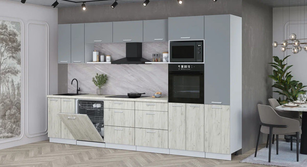 Кухонный гарнитур Интерлиния Мила Лайт 3.4-ПМ1 