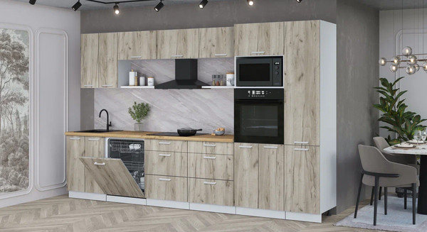 Кухонный гарнитур Интерлиния Мила Лайт 3.4-ПМ1 