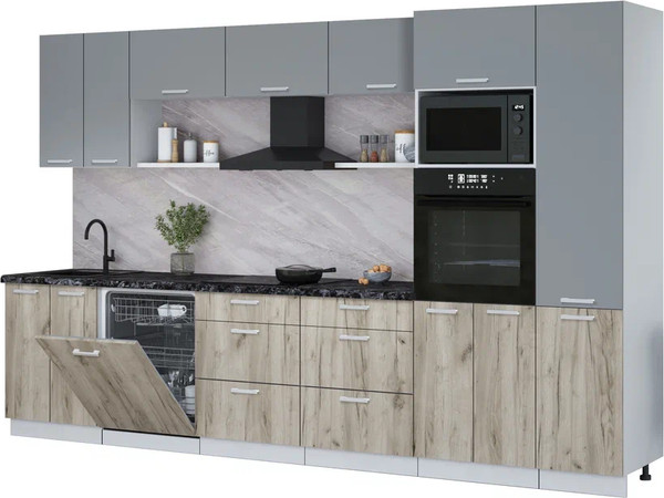 Кухонный гарнитур Интерлиния Мила Лайт 3.4-ПМ1 - фото