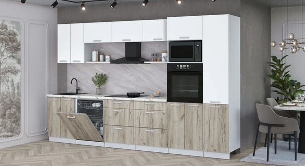 Кухонный гарнитур Интерлиния Мила Лайт 3.4-ПМ1 