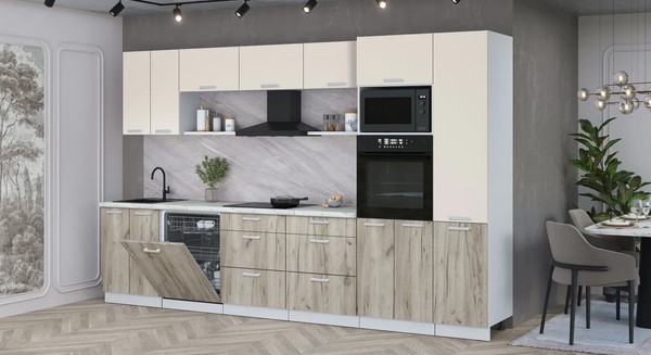 Кухонный гарнитур Интерлиния Мила Лайт 3.4-ПМ1 