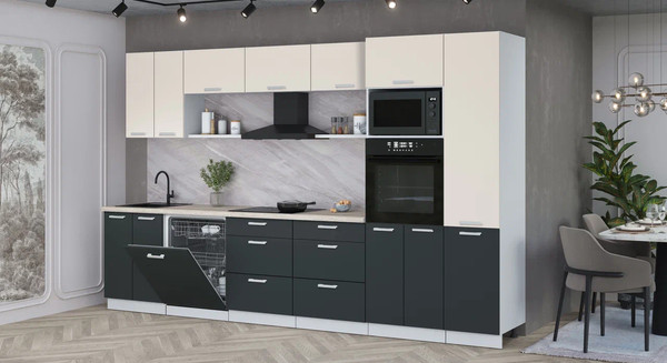 Кухонный гарнитур Интерлиния Мила Лайт 3.4-ПМ1 