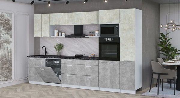 Кухонный гарнитур Интерлиния Мила Лайт 3.4-ПМ1 