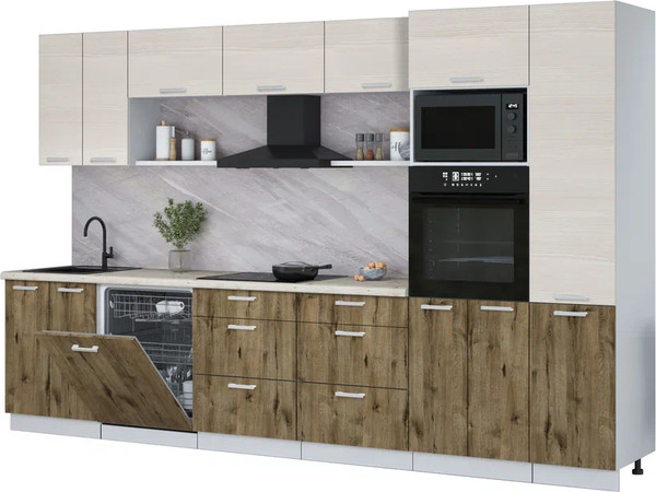 Кухонный гарнитур Интерлиния Мила Лайт 3.4-ПМ1  - фото