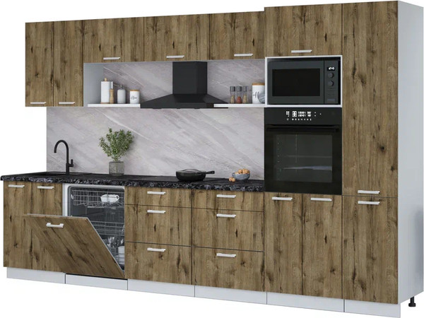 Кухонный гарнитур Интерлиния Мила Лайт 3.4-ПМ1  - фото