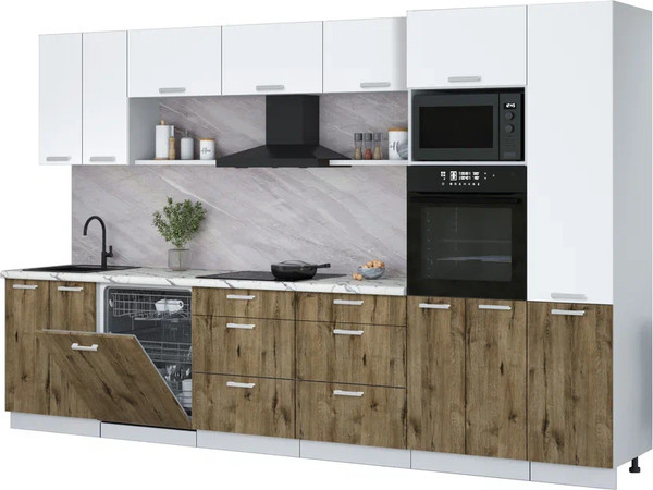 Кухонный гарнитур Интерлиния Мила Лайт 3.4-ПМ1 - фото