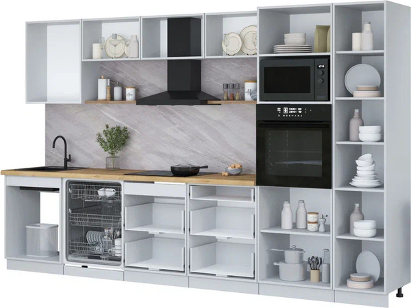 Кухонный гарнитур Интерлиния Мила Лайт 3.4-ПМ1 