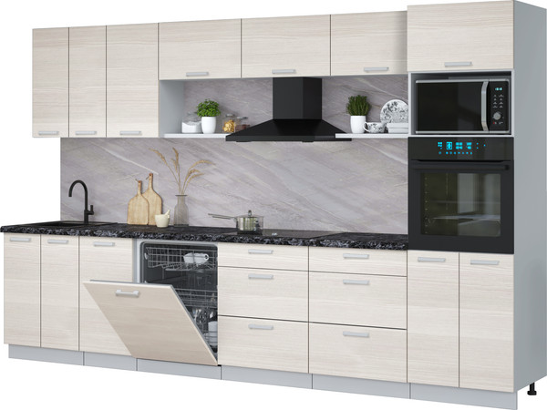 Кухонный гарнитур Интерлиния Мила Лайт 3.4-ПМ1-2  - фото