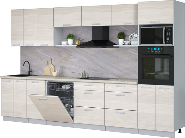 Кухонный гарнитур Интерлиния Мила Лайт 3.4-ПМ1-2  - фото