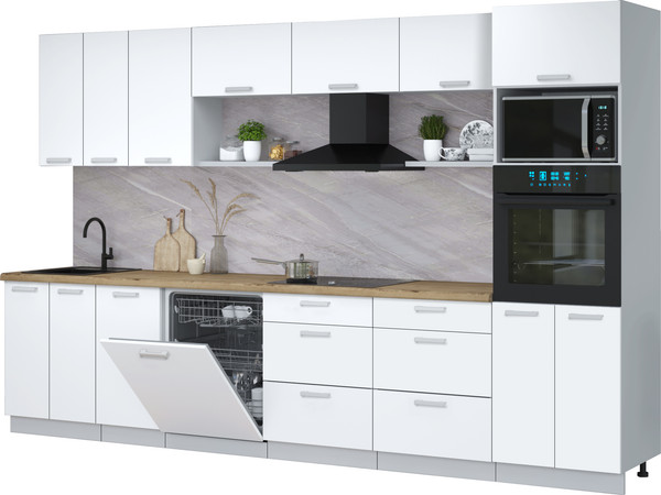 Кухонный гарнитур Интерлиния Мила Лайт 3.4-ПМ1-2  - фото