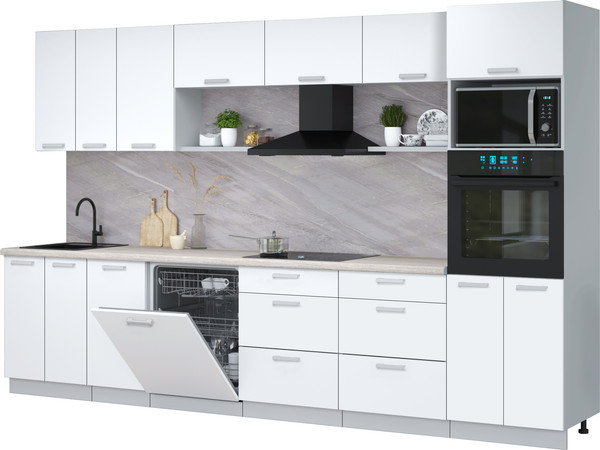 Кухонный гарнитур Интерлиния Мила Лайт 3.4-ПМ1-2 - фото