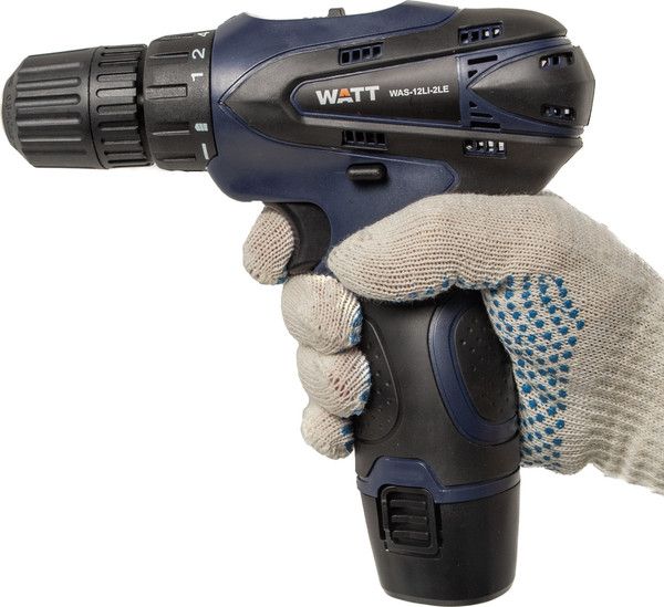 Аккумуляторная дрель-шуруповерт Watt WAS-12Li-2 LE (1.012.020.00)