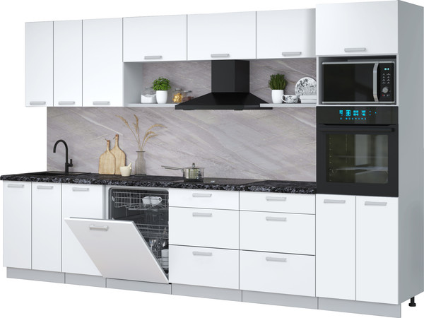 Кухонный гарнитур Интерлиния Мила Лайт 3.4-ПМ1-2  - фото