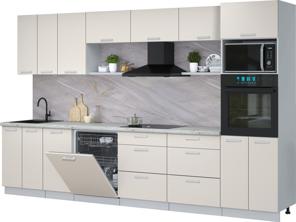 Кухонный гарнитур Интерлиния Мила Лайт 3.4-ПМ1-2  - фото